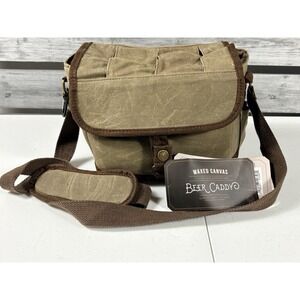 Legacy Waxed Canvas 6 Beer Caddy Cooler Tote Bag NEW WITH TAGS